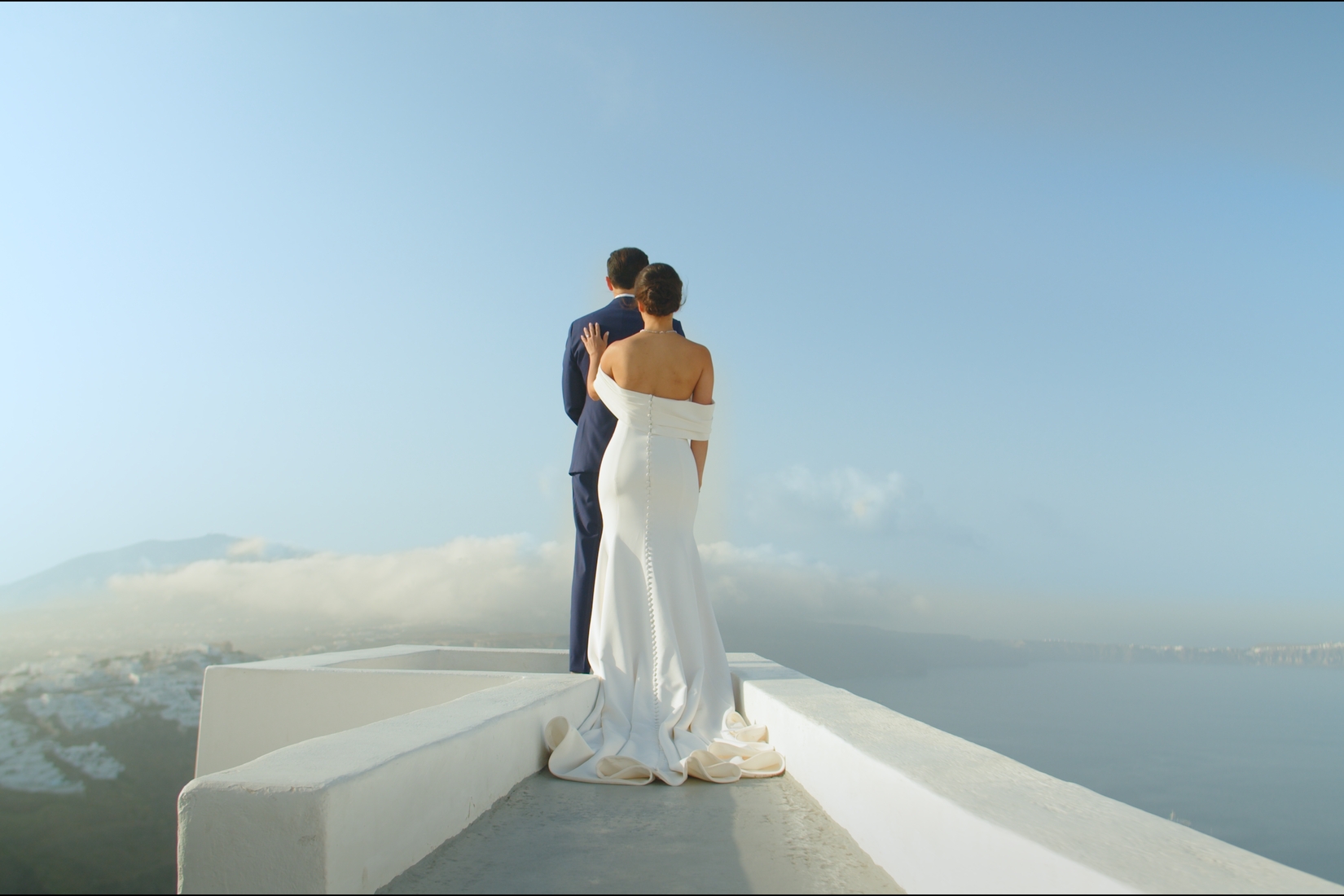 Wedding videography, photography for a wedding at Satorini